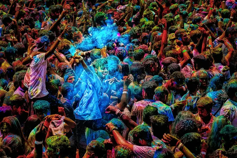 Boy Enjoy Holi Festival - Say Boon Foo - Malaysia - GPU HM Ribbon - Color Open